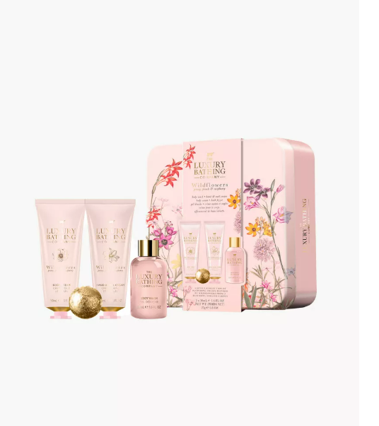 Luxury Bathing Company 4-Piece Wildflowers Relax and Unwind Gift Set