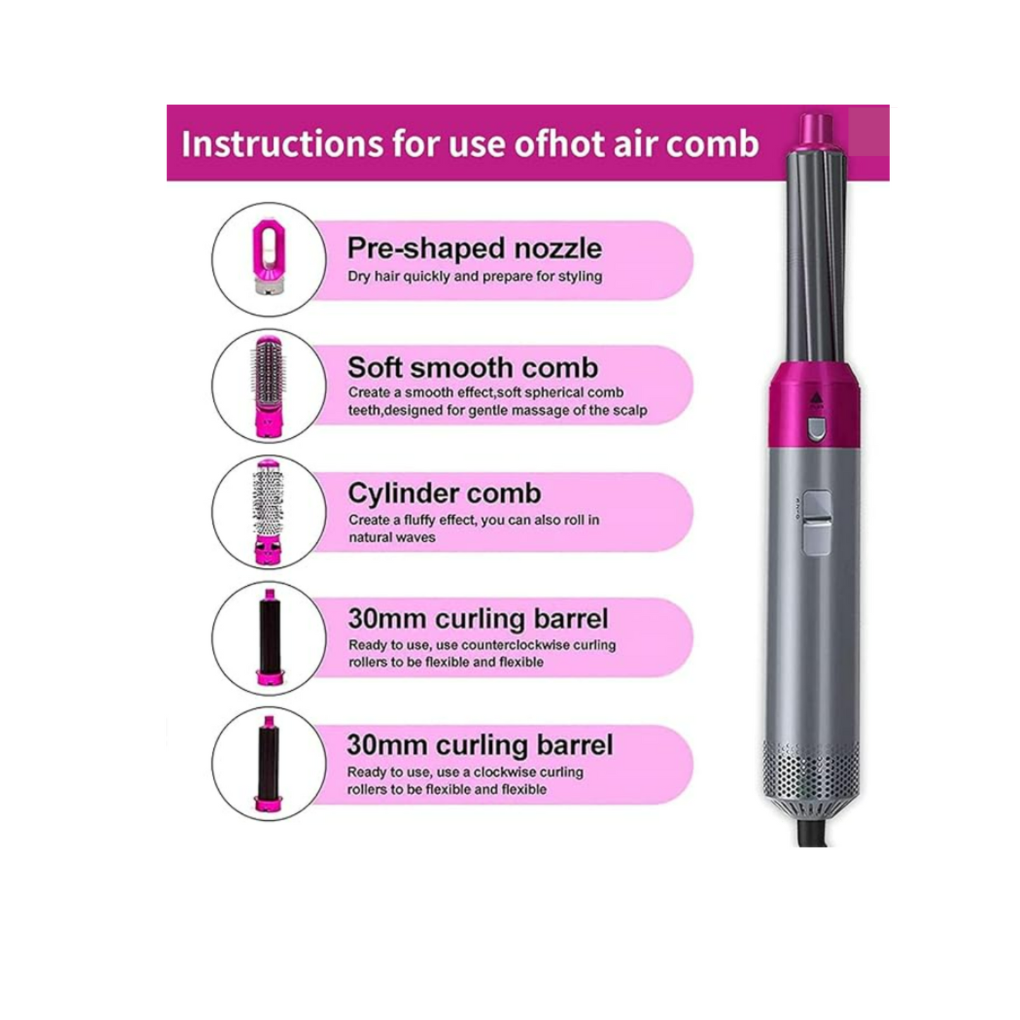 New 5 In 1 Hair Professional Hair Styler